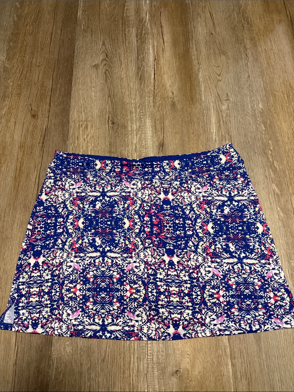 Tranquility by Colorado Clothing Navy and Pink Patterned Skort